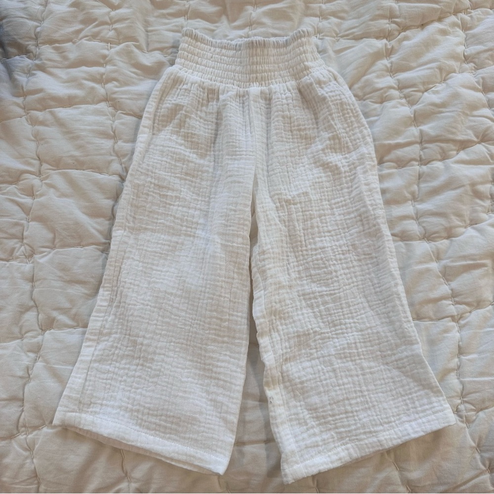 Toddler White Playa Pants - Feather 4 Arrow